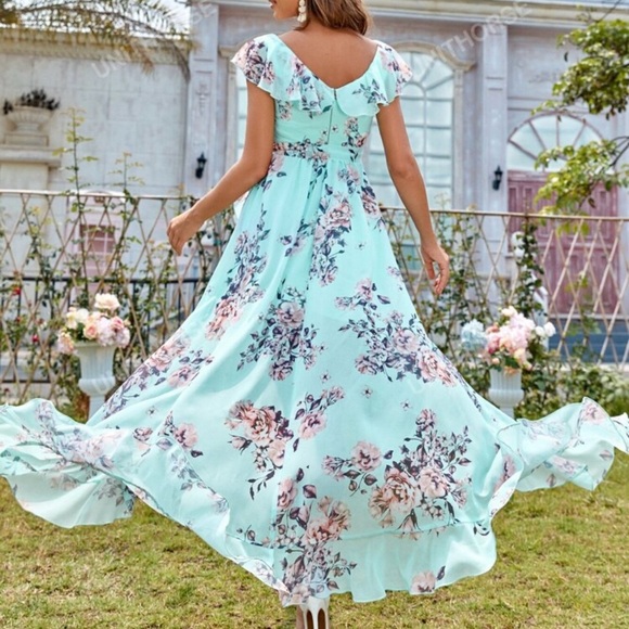 Floral Print Belted Wrap Dress - Picture 2 of 7